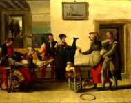 After The Brunswick Monogrammist - Itinerant Entertainers in a Brothel